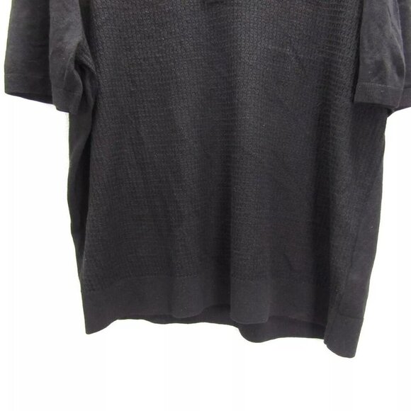 NEW TED BAKER Mens Textured Front Knit Polo Shirt Black Size XXL/IT 6 - Picture 7 of 16